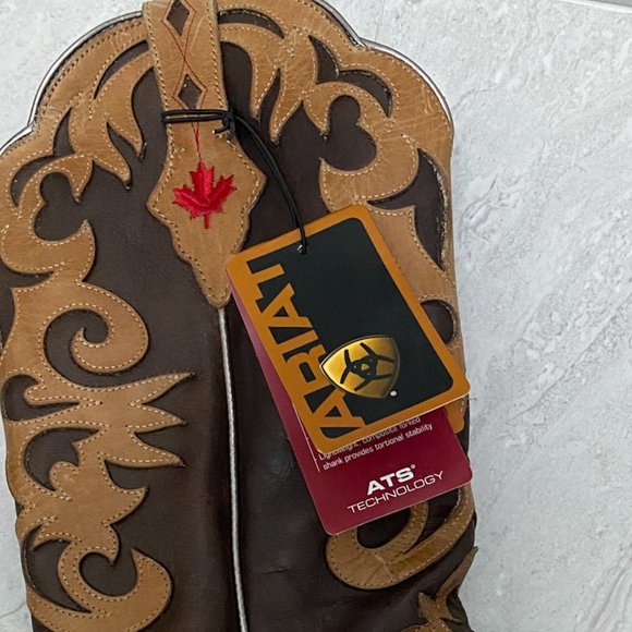 Ariat Special Edition X Toe Maple Leaf Western Boots Size 9.5 - Picture 9 of 13